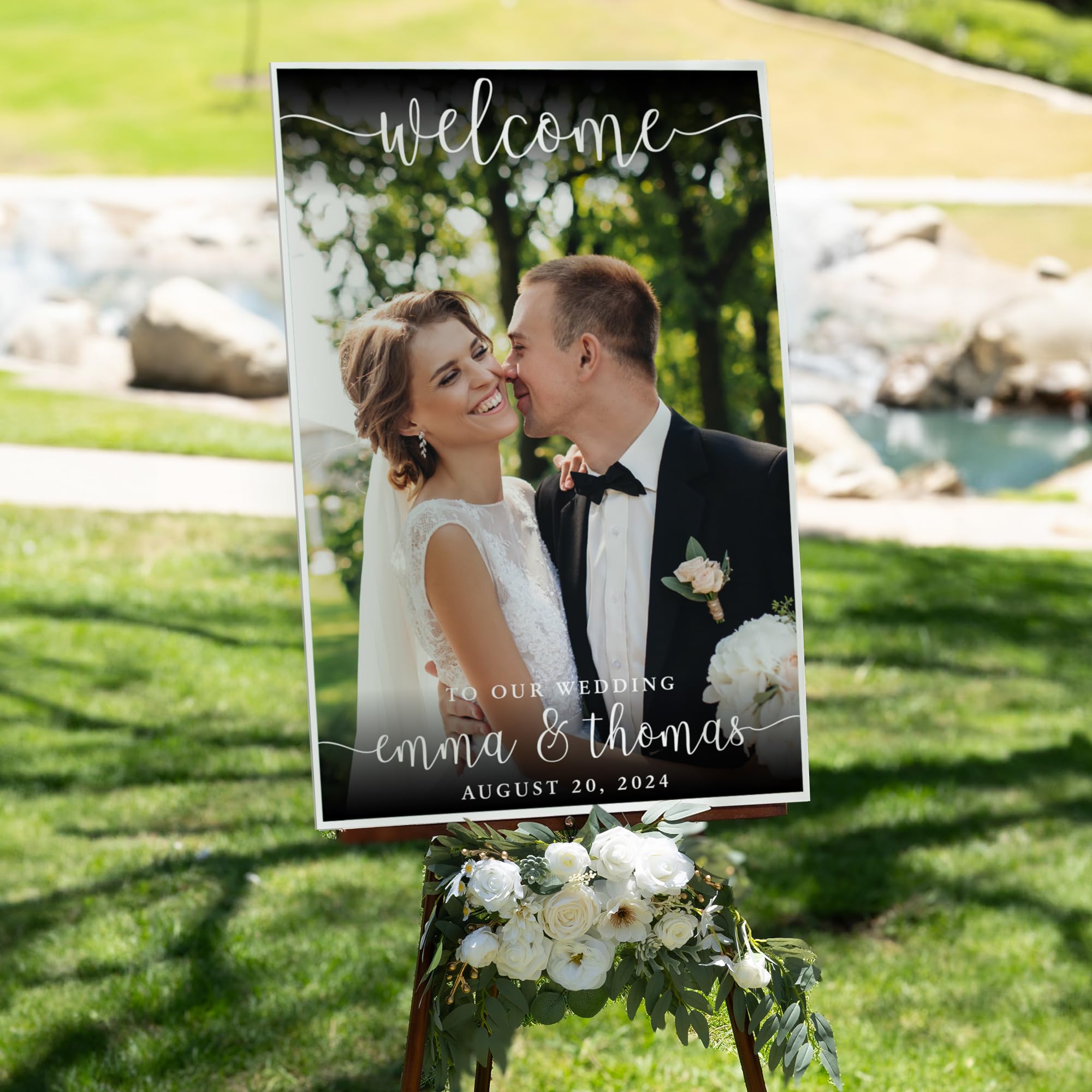 【受注製作品】Wedding Welcome Board Amazon.com: Personalized Wedding Welcome Board - Light Blue